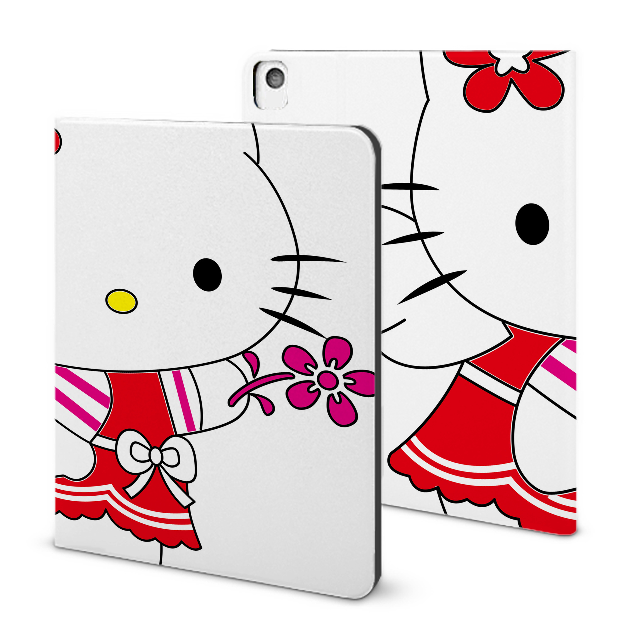 （画像用） Hello Kitty ハローキティ IPadケース ペンホルダー付き ブックスタイルデザイン